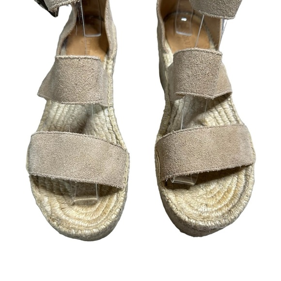 Soludos Platform Espadrille Wedge Sandals Suede Ankle Strap Size 7.5 Blush - Picture 8 of 15
